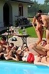 Bisexual orgy with hardcore mmmf daisychain fucking from bimaxx