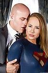 Blonde cosplay attired chick Carter Cruise deepthroating cock on her knees