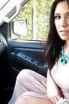 hot latina Mama ALEJANDRA leon Blinken Rasiert Fotze für Cash in Auto
