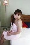 Cute asian teen Yuka Takagi exposing her pussy in close up after bath