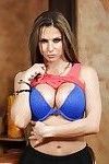 Buxom mom Rachel Roxx exposing large breasts after undressing