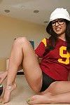 Latina babe in glasses Jynx Maze welcomes everyone into her ass