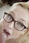 Samantha Rone is doing an amazing blowjob while wearing glasses