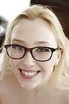 Samantha Rone is doing an amazing blowjob while wearing glasses
