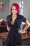 Babe Anna Bell Peaks, a hot milf getting naughty in office touching her big tits