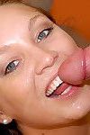 Amateur sexy adolescent Stacey clignote Culotte upskirt avant branlette & éjaculation visage