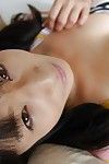 Asian babe Yukie Minagawa undressing and exposing her pussy in close up