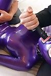 Kinky fetish sex with Latex Lucy feeling sex toys inserted into cunt