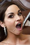 Hot wife Ashley Sinclair enjoying cum on face as her big tits are caressed