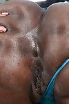 Fett schwarz Amateur schwarz Dahlia Modellierung Nackt Nach Notwasserung Dessous