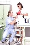 Top heavy nurse Patty Michova taking doggystyle fucking from large penis