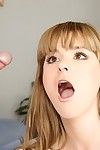 Petite amateur blonde Charlyse Bella gets her young twat pounded and creampied