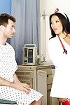 Beautiful big tits nurse Asa Akira is pleasing her hot client